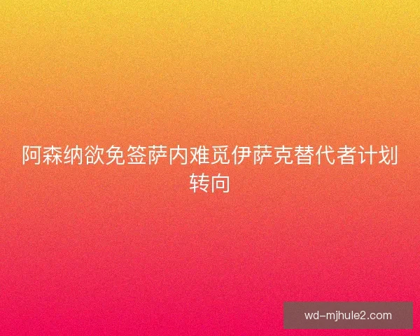 阿森纳欲免签萨内难觅伊萨克替代者计划转向 阿森纳欲免签萨内难觅伊萨克替代者计划转向